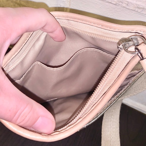 COACH Gold Adjustable Strap Crossbody Bag Purse - Picture 5 of 6
